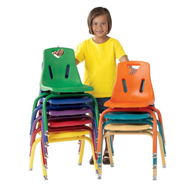 Jonti-Craft Berries Plastic Chairs with Powder Coated Legs - Teal Polypropylene Seat - Powder Coated Steel Frame - Four-legged Base - Teal - 1 Each. Picture 2