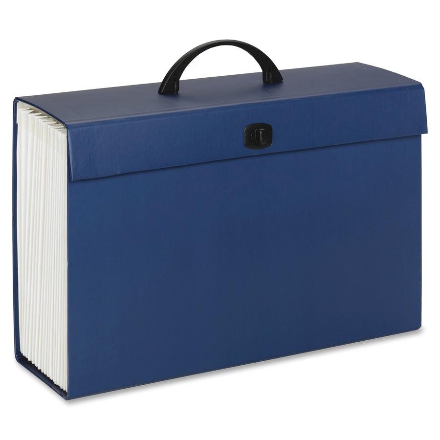 Smead Legal Recycled Expanding File - 8 1/2" x 14" - 1400 Sheet Capacity - 19 Pocket(s) - Blue, Green - 15% Paper Recycled - 1 Each. Picture 2