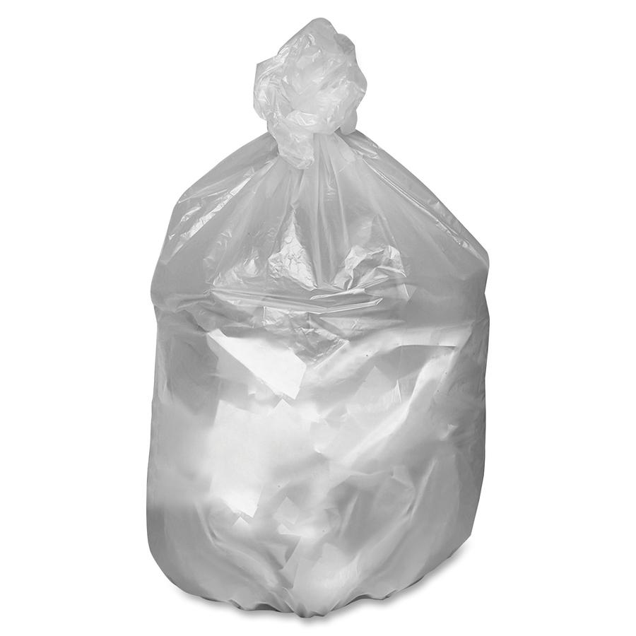 Berry High Density Commercial Can Liners - Large Size - 45 gal Capacity - 48" Length x 40" Width x 0.31 mil (8 Micron) Thickness - High Density - Natural - Resin - Garbage - 250 / Carton. Picture 2