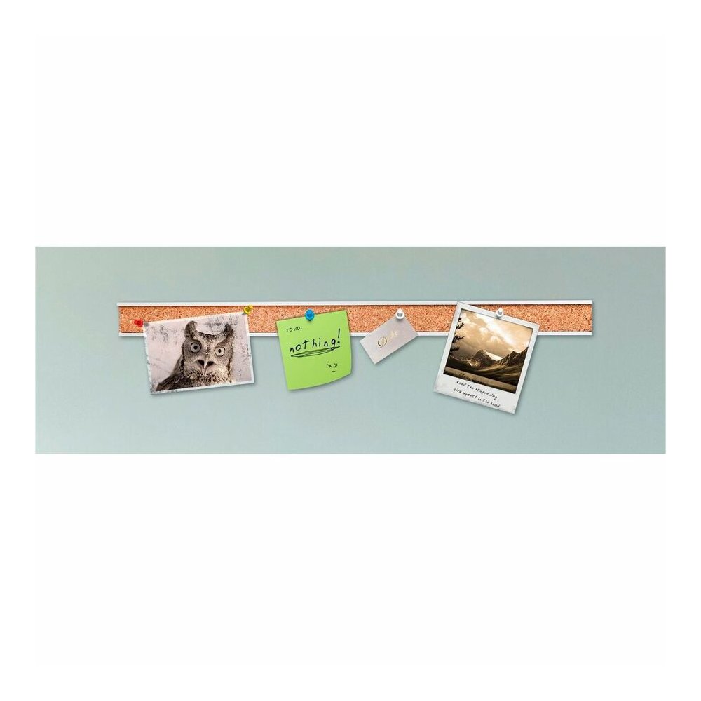 Lorell Cork Strip Bulletin Bar - 36" Board Width - Cork Surface - Self-healing, Fade Resistant, Self-sealing - Anodized Aluminum Frame - 1 Each. Picture 3