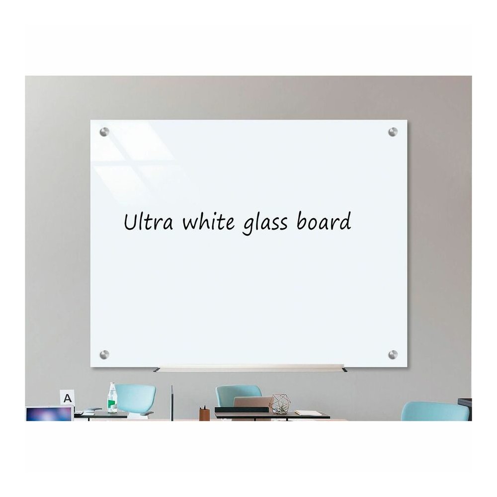 Lorell Dry-Erase Glass Board - 48" (4 ft) Width x 36" (3 ft) Height - Frost Glass Surface - Rectangle - Stain Resistant, Ghost Resistant - Assembly Required - 1 Each. Picture 4