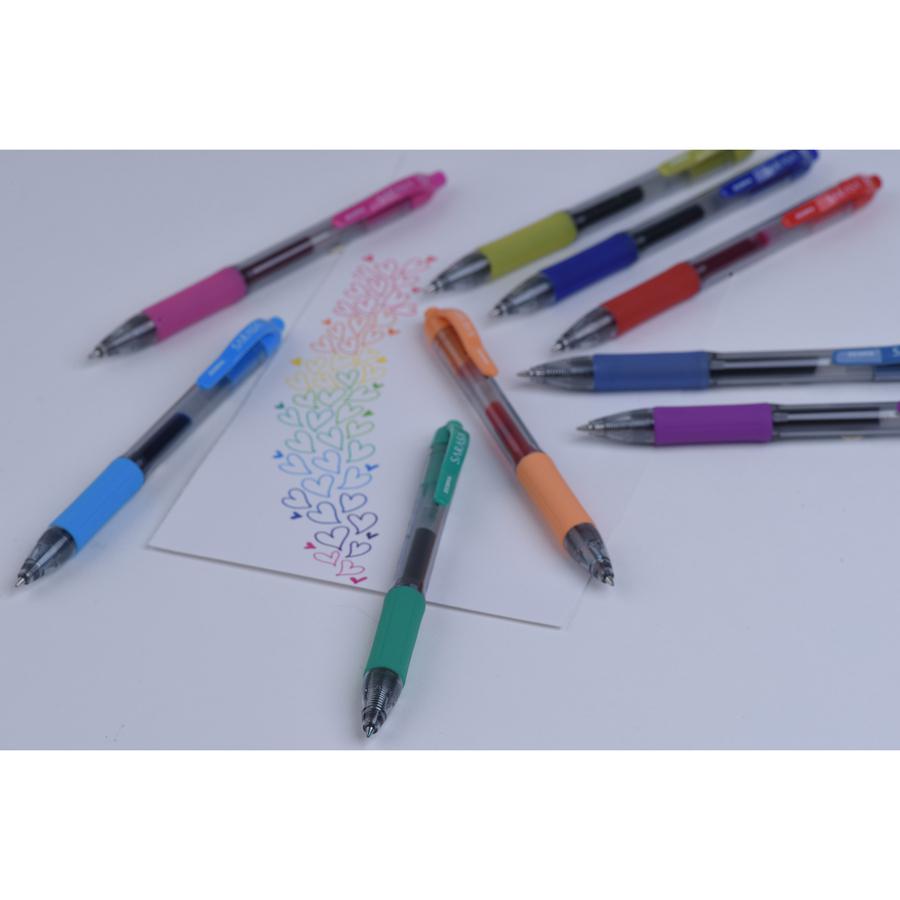 Zebra SARASA dry X20 Retractable Gel Pen - Medium Pen Point - 0.7 mm Pen Point Size - Retractable - Blue Gel-based Ink - Plastic Barrel - 14 / Pack. Picture 2