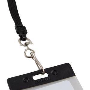 SICURIX Plastic Hook Breakaway Lanyard - 12 / Pack - 36" Length - Black - Nylon, Plastic, Steel. Picture 2