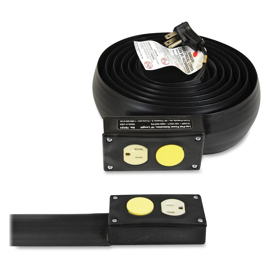 C-Line Lay-Flat Power Extension and Cord Cover - 10 Ft. Length, 1/PK, 79101. Picture 6