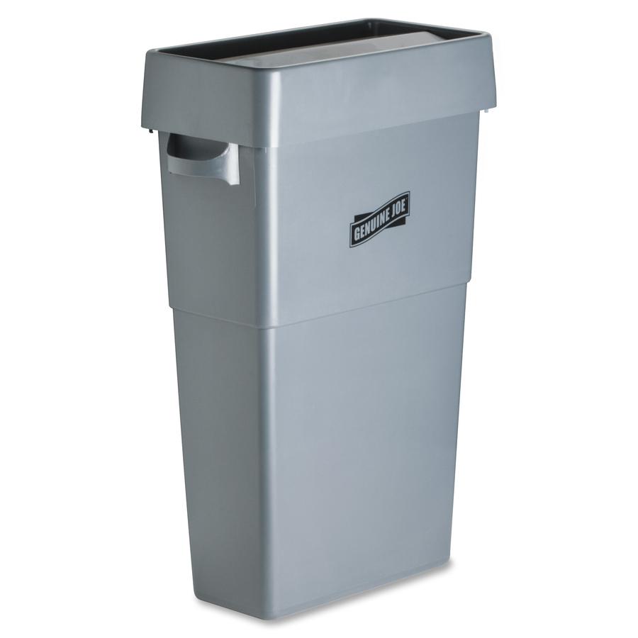 Genuine Joe Space-Saving Container Swing Lid - Rectangular - 1 Each - Gray. Picture 2