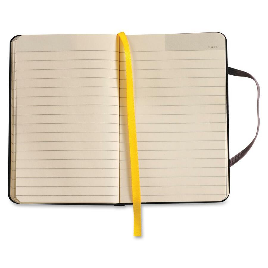 TOPS Idea Collective Mini Hardbound Journal - 96 Sheets - Case Bound - 3 1/2" x 5 1/2" - Cream Paper - Black Cover - Durable Cover, Acid-free, Pocket, Flexible Cover, Bookmark, Elastic Closure, Archiv. Picture 4