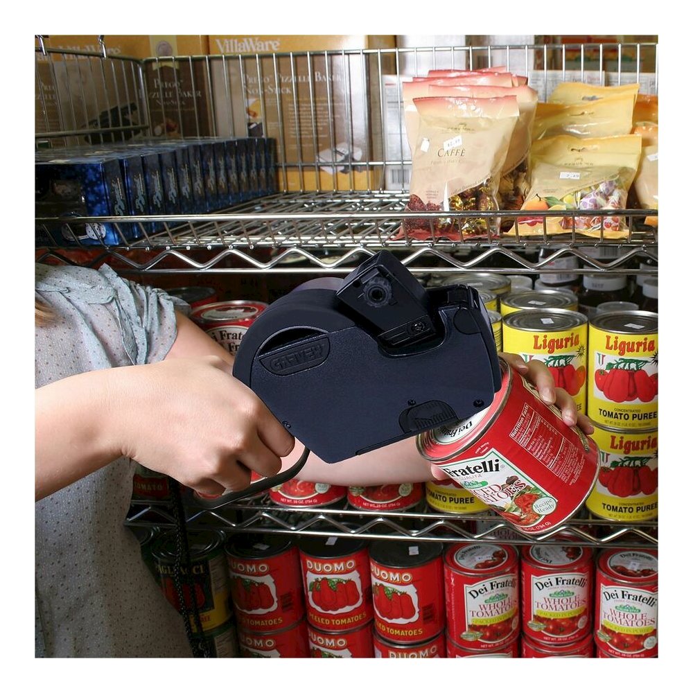 Consolidated Stamp One-line Pricemarking Label Gun - Label - 0.81" x 0.44" - Black - Rubberized Grip, Jam-free, Drop-in Loading, Fast-drying. Picture 4