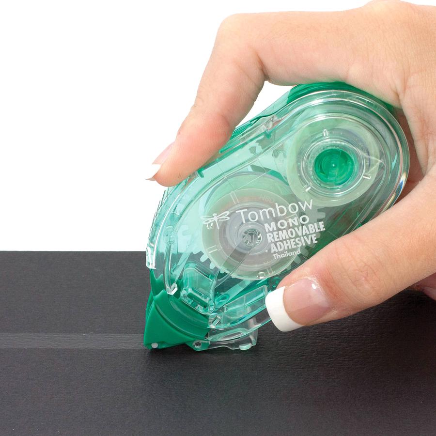 Tombow Mono Removable Adhesive Applicator Refill - 13.11 yd Length x 0.33" Width - Clear - For Card, Photo, Paper - 3 / Pack. Picture 2