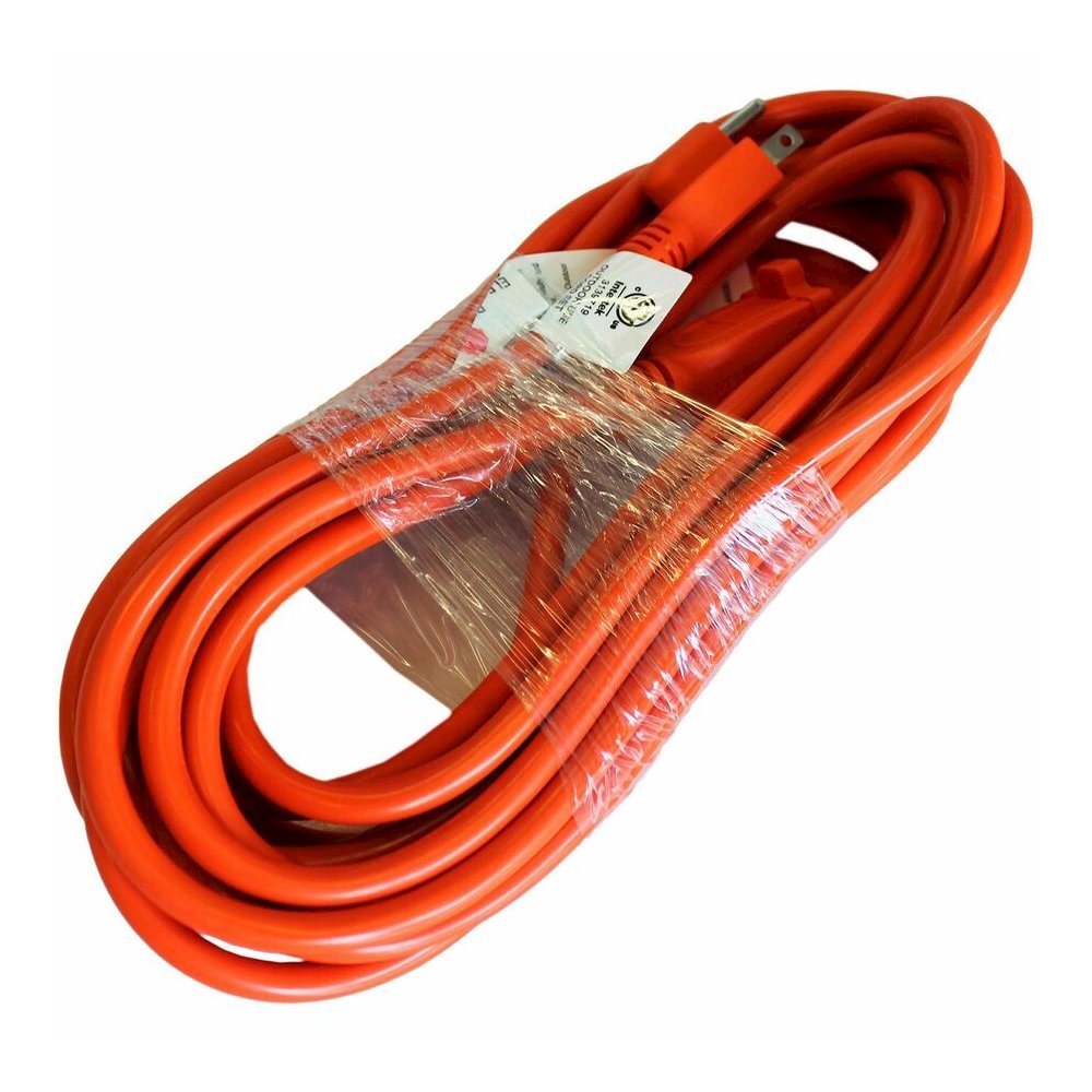 Compucessory Heavy-duty Indoor/Outdoor Extension Cord - 16 Gauge - 125 V AC / 13 A - Orange - 25 ft Cord Length - 1 Each. Picture 3