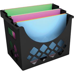 Deflecto Sustainable Office Desktop Hanging File Holder - 9.6" Height x 13.3" Width x 8.5" DepthDesktop - Sturdy - 30% Recycled - Black - 1 Each. Picture 9