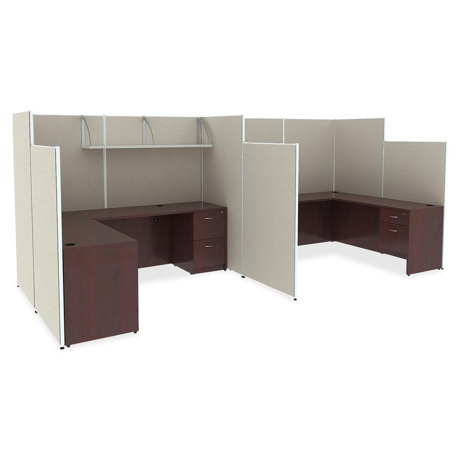 Lorell Panel System Partition Fabric Panel - 60.8" Width x 60" Height - Steel Frame - Gray - 1 Each. Picture 2