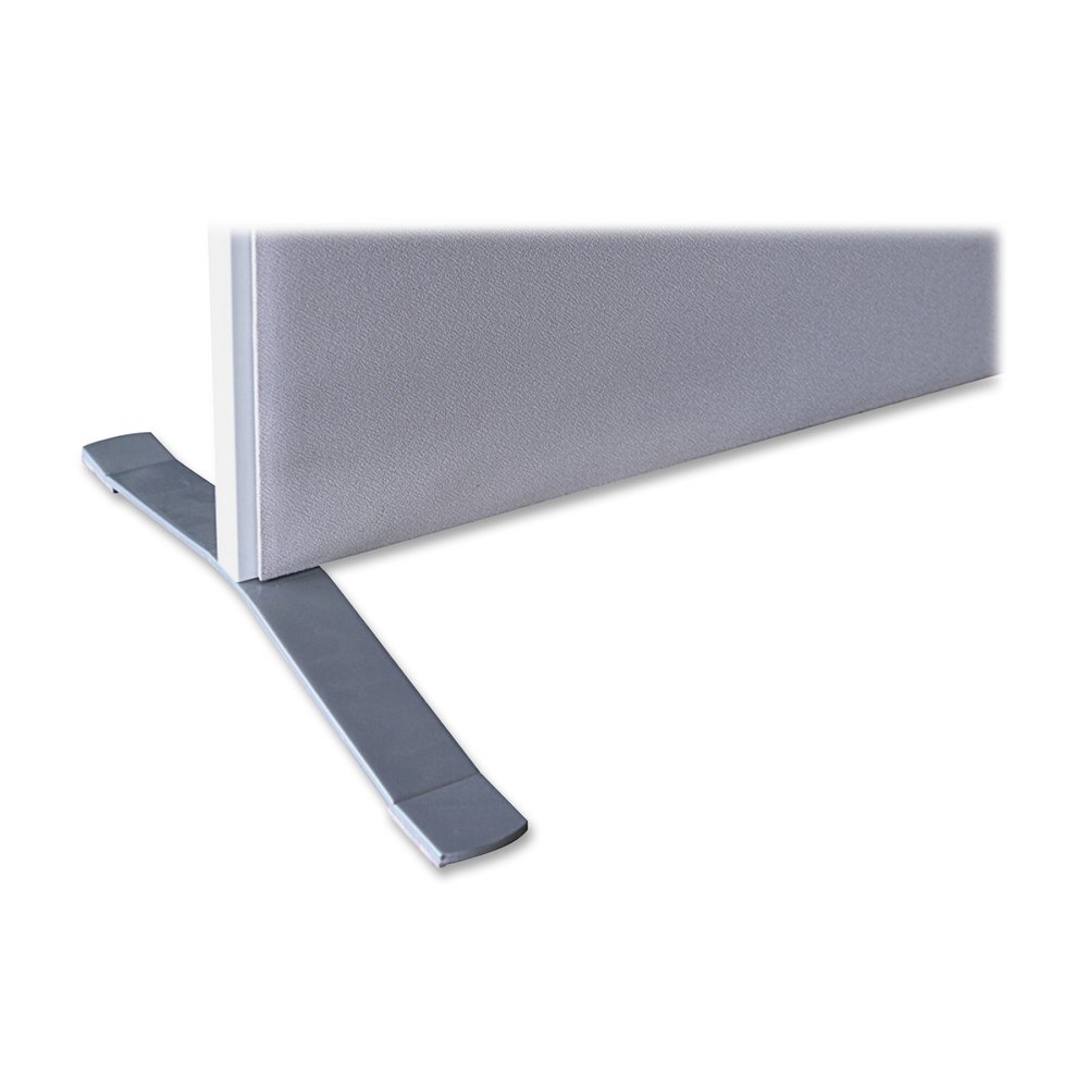 Lorell Panel System Feet - 2" Width x 18.38" Depth x 1.88" Height - Aluminum - Aluminum - 1 Set. Picture 3