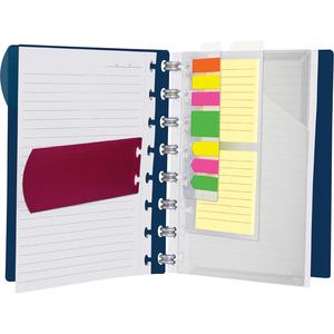 TOPS Ampad Versa Crossover Notebook - Letter - 60 Sheets - Spiral - 24 lb Basis Weight - Letter - 8 1/2" x 11" - NavyPoly Cover - Repositionable, Pocket, Micro Perforated - 1 Each. Picture 5