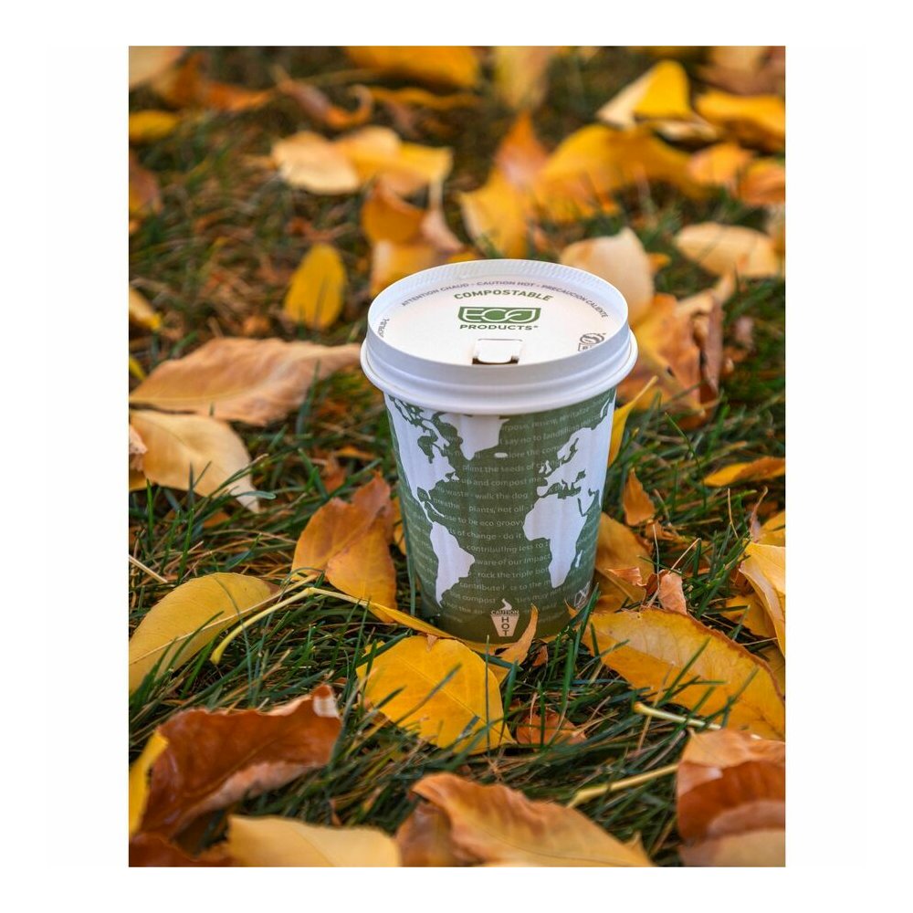 Eco-Products 12 oz World Art Insulated Hot Beverage Cups - 12 fl oz - Green - Hot Drink - No - 600 / Carton. Picture 10