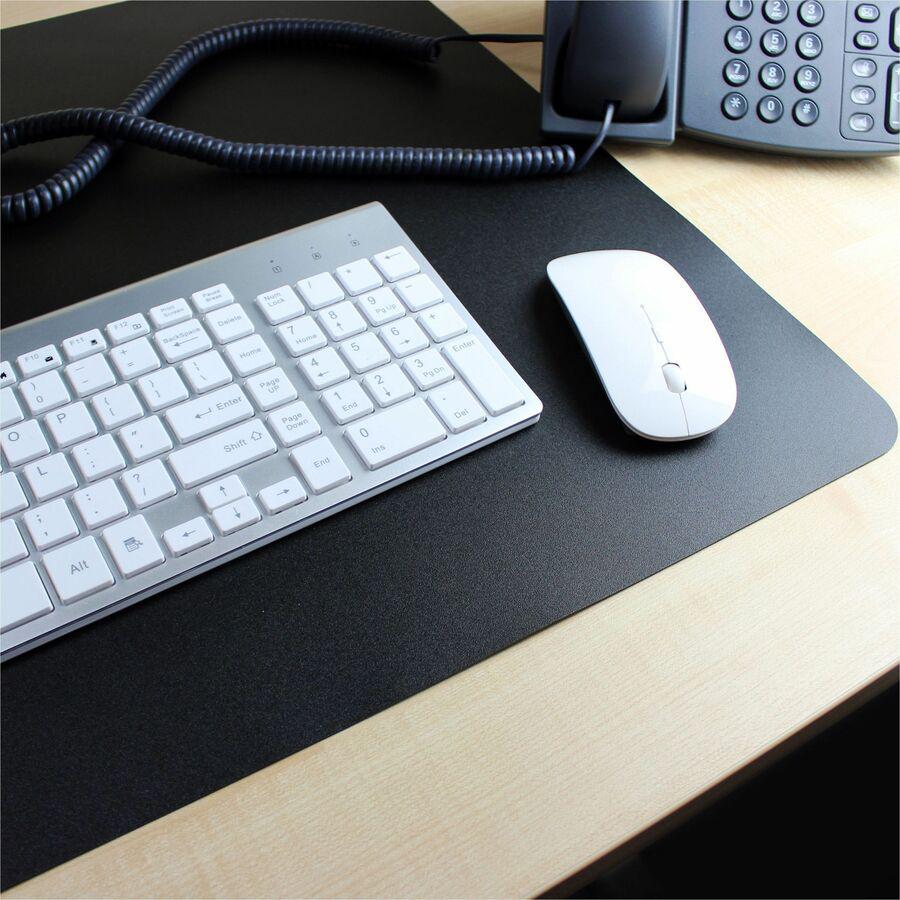 Lorell Desk Pad - Rectangular - 36" Width x 20" Depth - Black. Picture 2