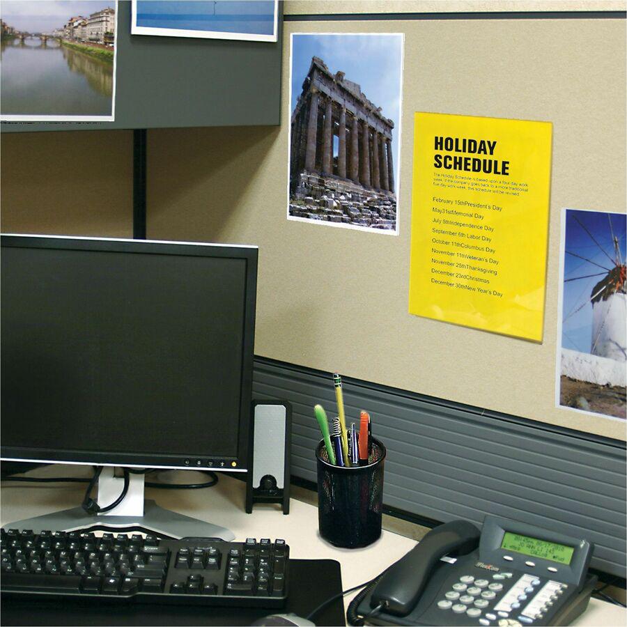 Golite nu-dell Cubicle Sign Holder - 1 Each - 8.5" Width x 11" Height - Rectangular Shape - Wall Mountable, Cubicle-mountable - Hook & Loop Fastener Closure - Photo, Award, Locker, File Cabinet - Acry. Picture 2