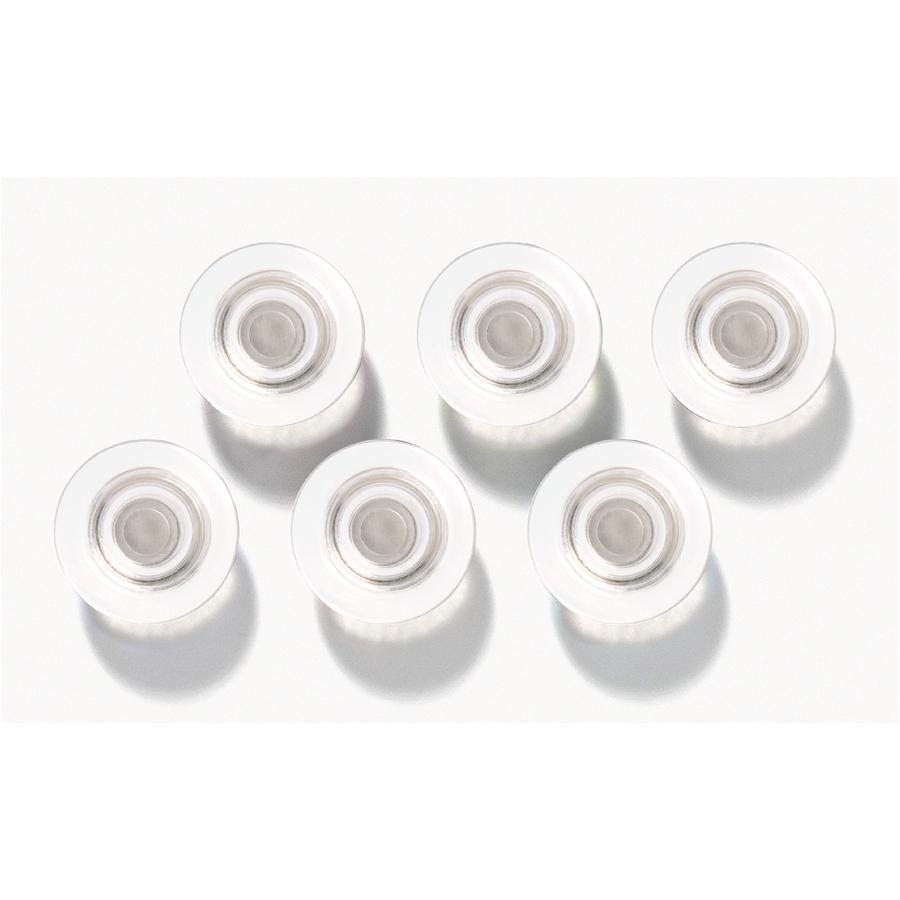 Quartet Large Glass Board Magnets - 6 / Pack - Clear. Picture 2