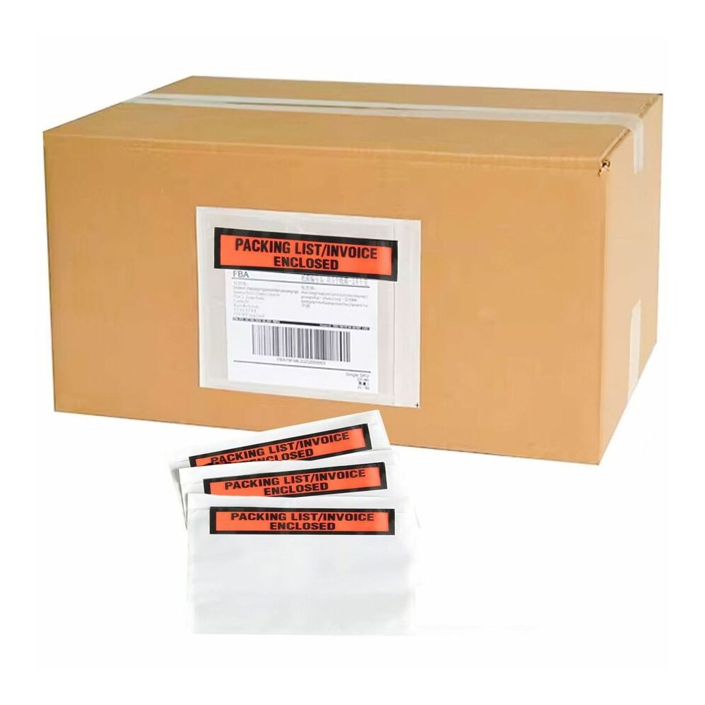 Sparco Pre-Labeled Waterproof Packing Envelopes - Packing List - 4 1/2" Width x 5 1/2" Length - Self-adhesive Seal - White - Low Density Polyethylene (LDPE) - 1000 / Box. Picture 5