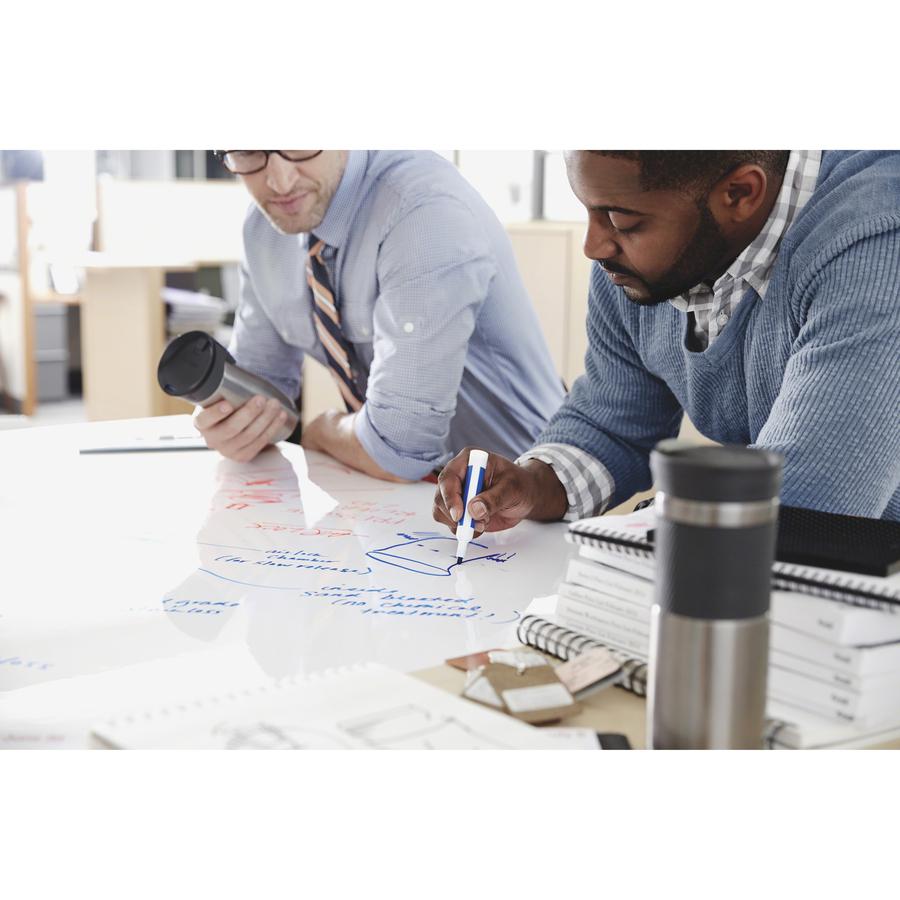 Post-it&reg; Self-Stick Dry-Erase Film Surface - 48" (4 ft) Width x 72" (6 ft) Length - White - Rectangle - Flexible, Stain Resistant, Self-stick - 1 / Pack. Picture 6