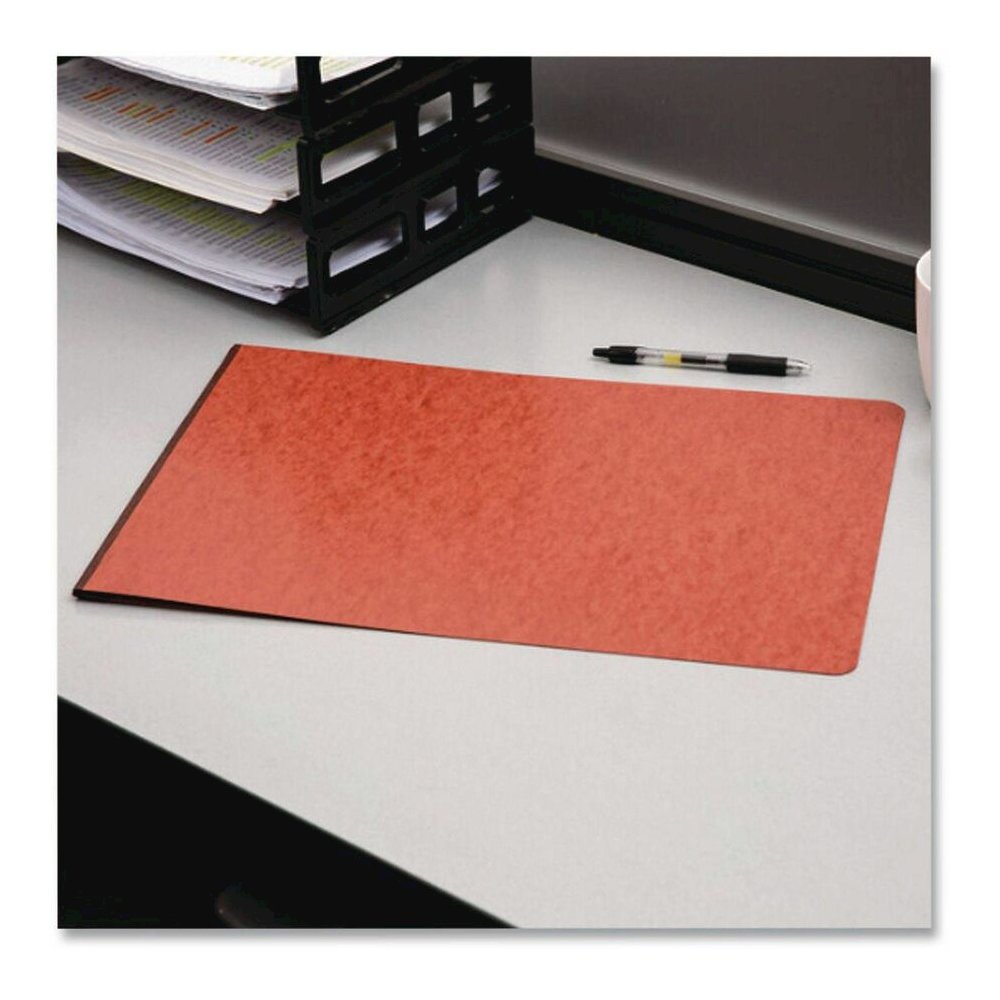 Oxford Tabloid, Letter Recycled Report Cover - 11" x 17" , 8 1/2" x 11" - 2 x Prong Fastener - 3" for Folder - Red - Sturdy, Reinforced Hinge, Heavyweight, Rigid, Durable, Title Panel, Embossed, Label. Picture 2