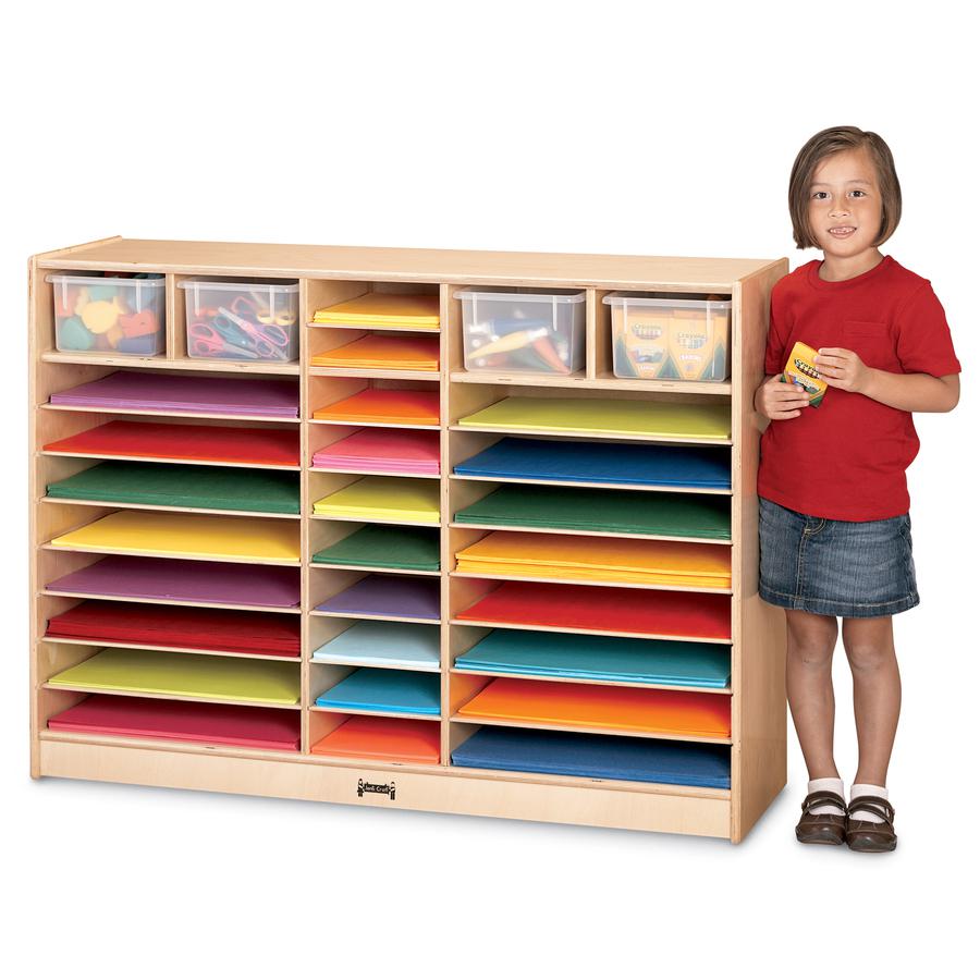 Jonti-Craft Rainbow Accents Mobile Paper Center - 35.5" Height x 48" Width x 15" Depth - Rounded Corner, Durable, Yellowing Resistant - UV Acrylic - Baltic - Hard Rubber - 1 Each. Picture 3
