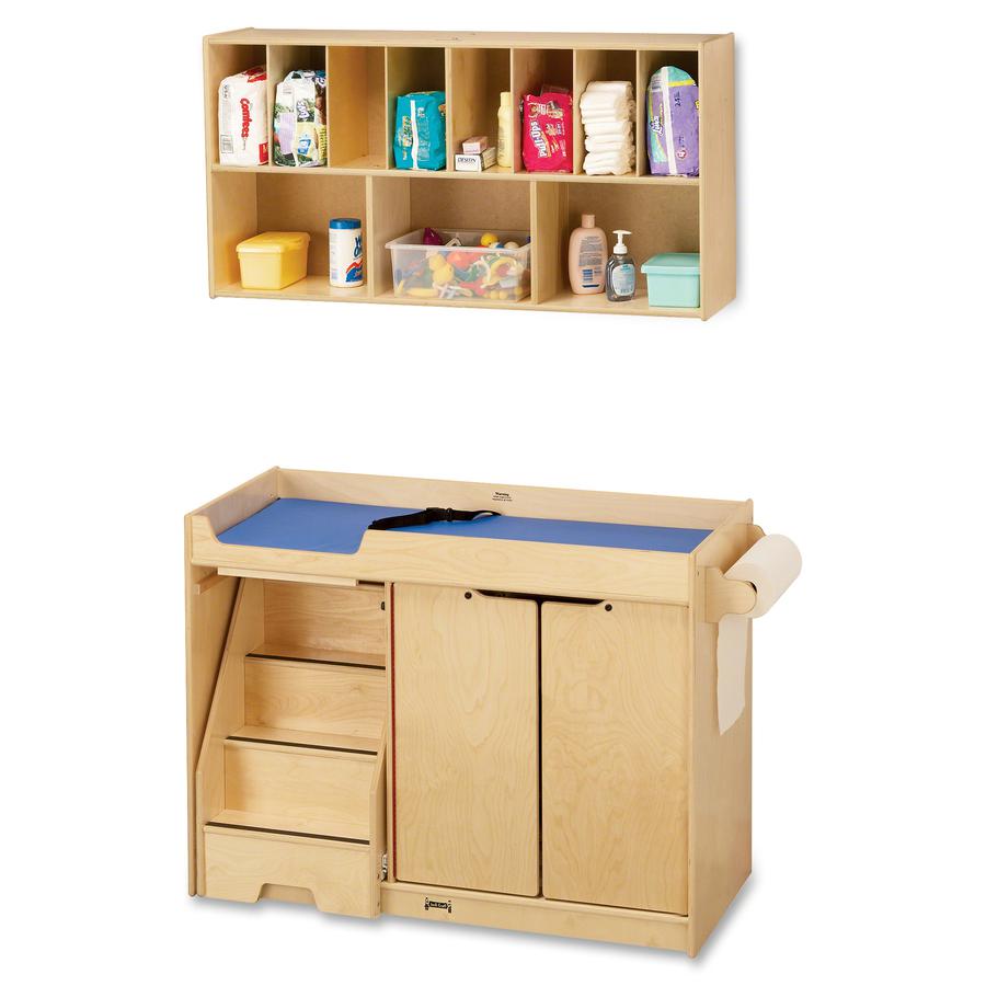 Jonti-Craft Pull-out Stairs Changing Table - 39" Height x 48" Width x 22.50" Depth - Assembly Required - Acrylic, Baltic - 1 Each. Picture 4