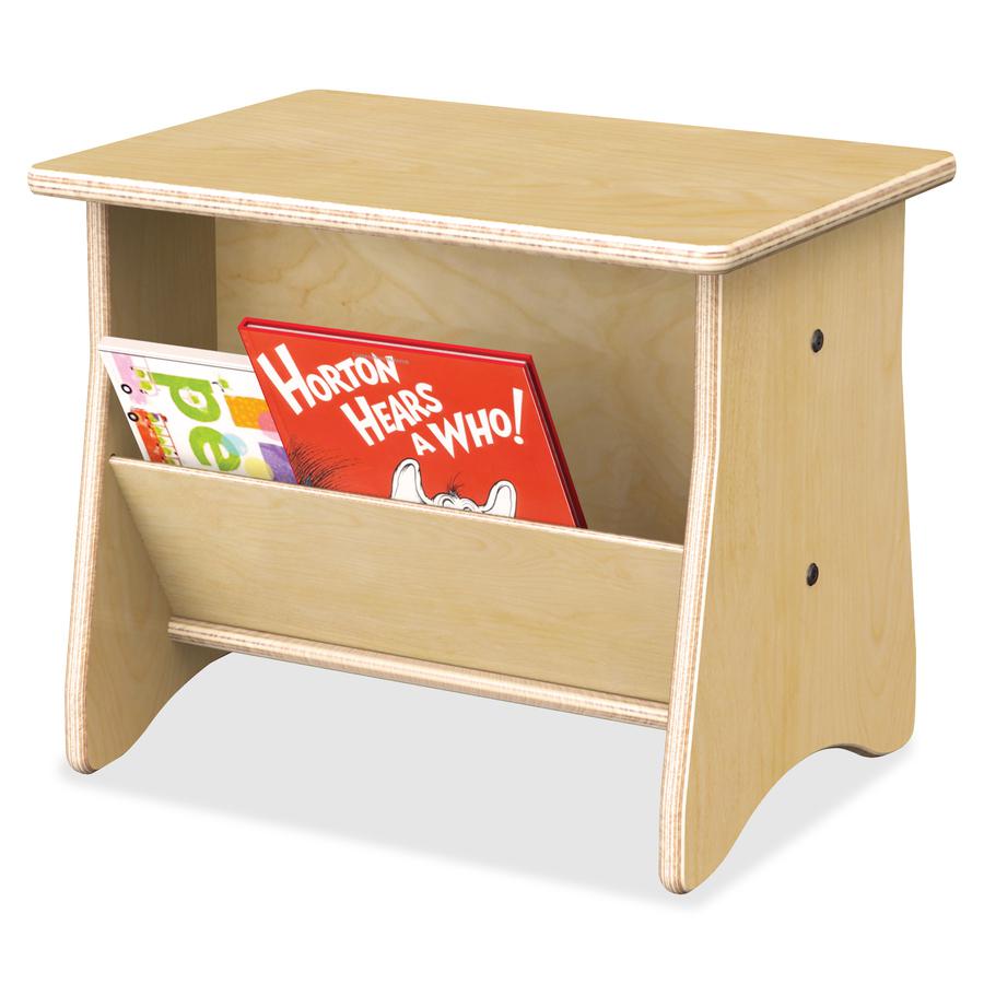 Jonti-Craft Komfy End Table - 17" x 12"13.5" - Rounded Edge - Material: Acrylic - Finish: Wood Grain, Baltic - Durable, Non-yellowing - For Classroom. Picture 2