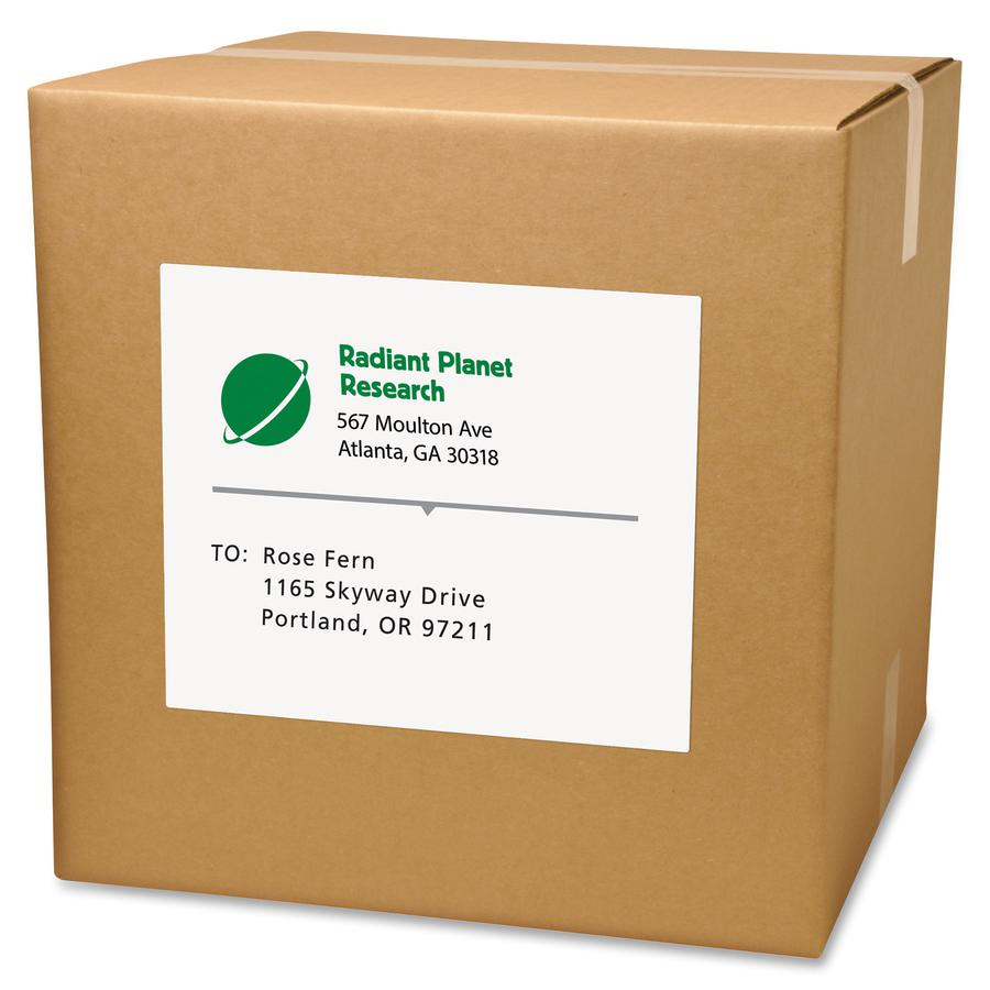 Avery&reg; Shipping Address Labels, 250 Labels, Full Sheet Labels, Permanent (95920) - 8 1/2" Width x 11" Length - Permanent Adhesive - Rectangle - Laser, Inkjet - White - Paper - 1 / Sheet - 250 Tota. Picture 2