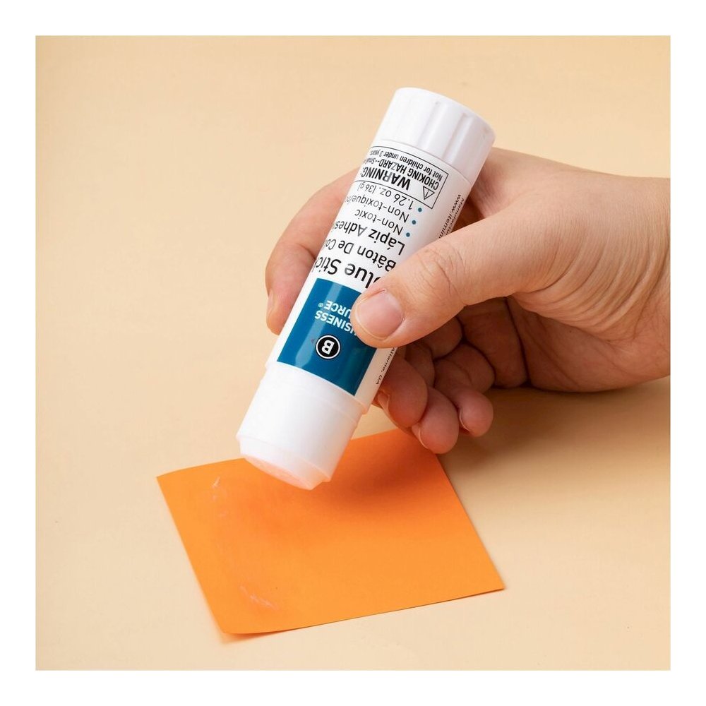 Business Source Glue Stick - 1.26 oz - White - 12 / Pack. Picture 6