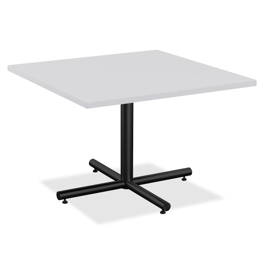 Lorell Hospitality Collection Tabletop - Square Top - 42" Table Top Length x 42" Table Top Width x 1" Table Top Thickness - Breakroom, Cafeteria - Assembly Required - High Pressure Laminate (HPL), Lig. Picture 2