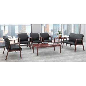 Lorell Solid Wood Coffee Table - Rectangle Top - Four Leg Base - Traditional Style - 4 Legs - 47.50" Table Top Length x 23.60" Table Top Width x 42.50" Table Top Depth - 15.75" Height x 23.63" Width x. Picture 3