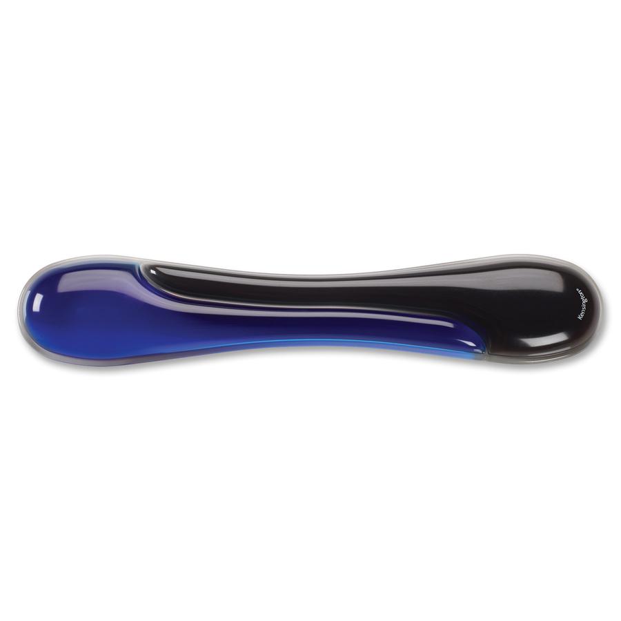 Kensington Duo Gel Wave Keyboard Wrist Rest - 0.41" x 18.88" x 3.50" Dimension - Black & Blue - 1 Pack. Picture 2