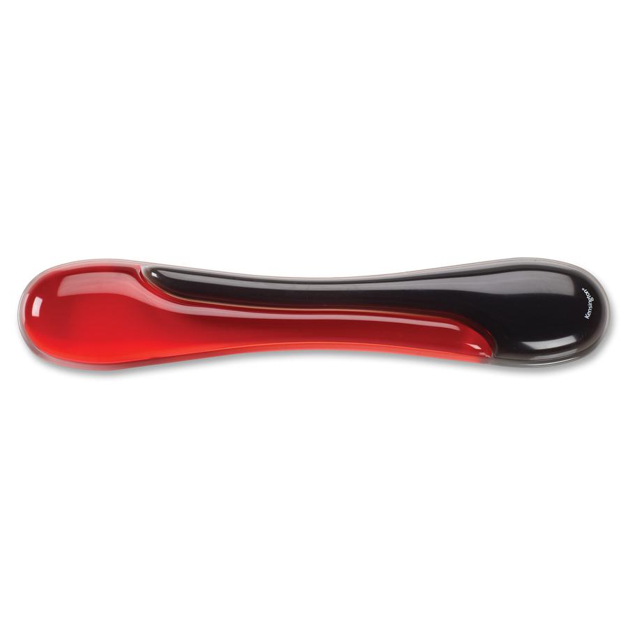 Kensington Duo Gel Wave Keyboard Wrist Rest - 18.88" x 3.50" Dimension - Red, Black - Gel - Slip Resistant - 1 Pack. Picture 2