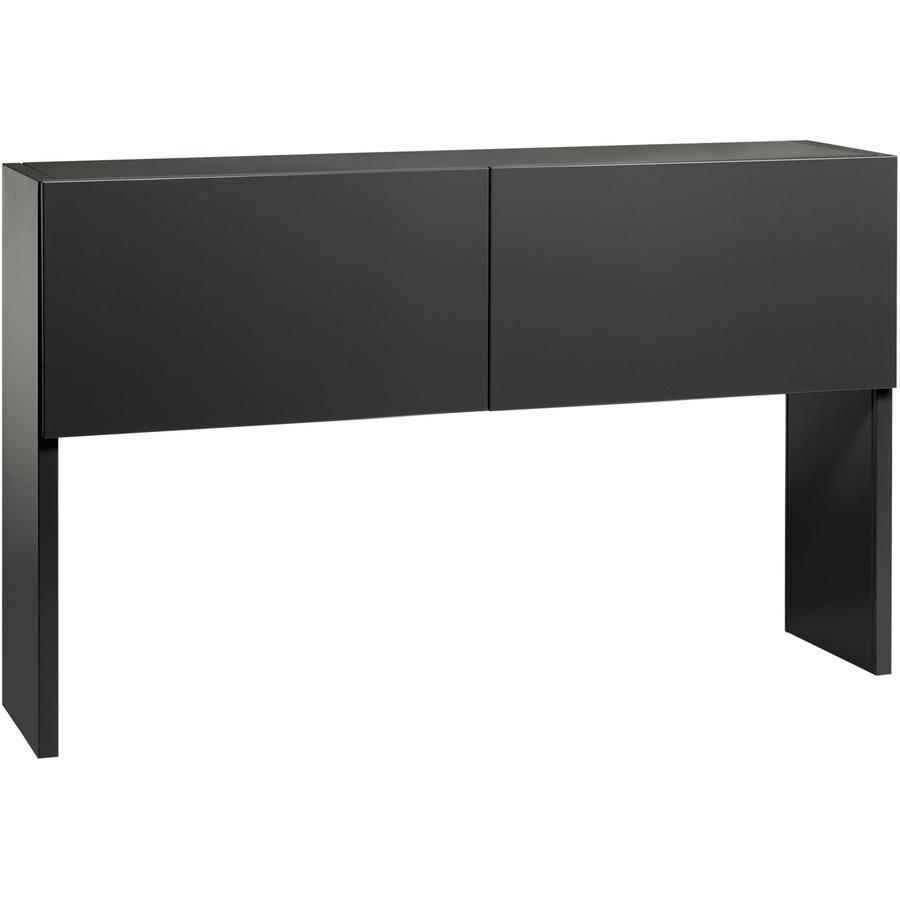 Lorell Fortress Modular Series Stack-on Hutch - x 60" Width - Material: Steel - Finish: Charcoal - Grommet, Cord Management - 1 Each. Picture 2