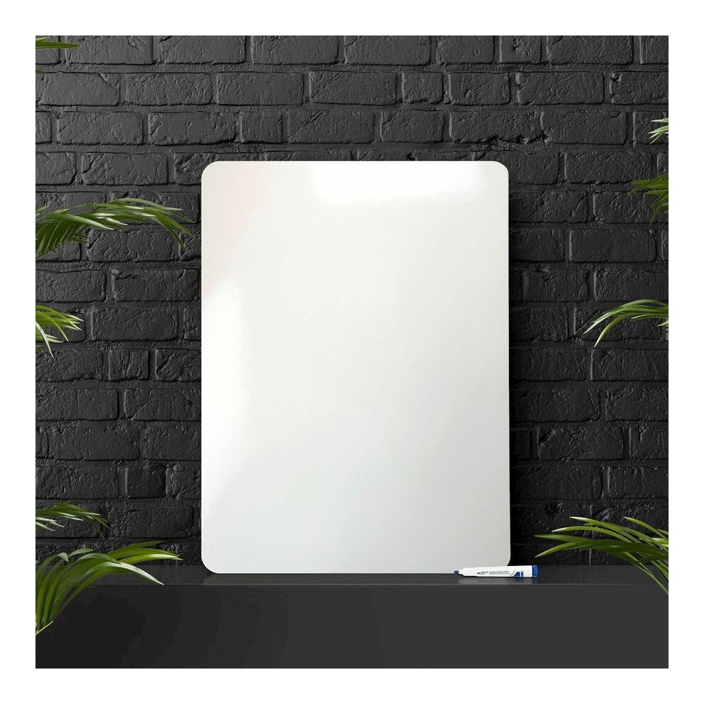 Flipside Magnetic Dry Erase Board - 18" (1.5 ft) Width x 24" (2 ft) Height - White Surface - Rectangle - Magnetic - 1 Each. Picture 3