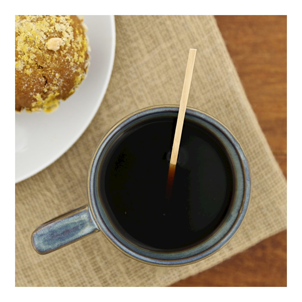 Royal Wood Coffee Stir Sticks - 5.5" Length - Birch Wood - Natural - 1000/Box - 10 / Carton. Picture 5