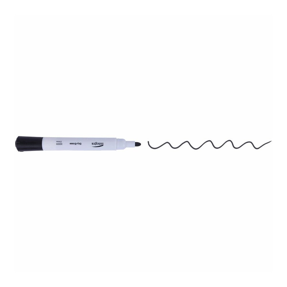 Integra Bullet Tip Dry-Erase Markers - Erasable - Black Ink - 1 Dozen. Picture 4