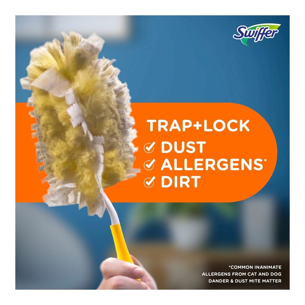 Swiffer 360-degree Dusters Refill - Disposable, Unscented - Fiber - Yellow - 6/Box - 4 / Carton. Picture 4