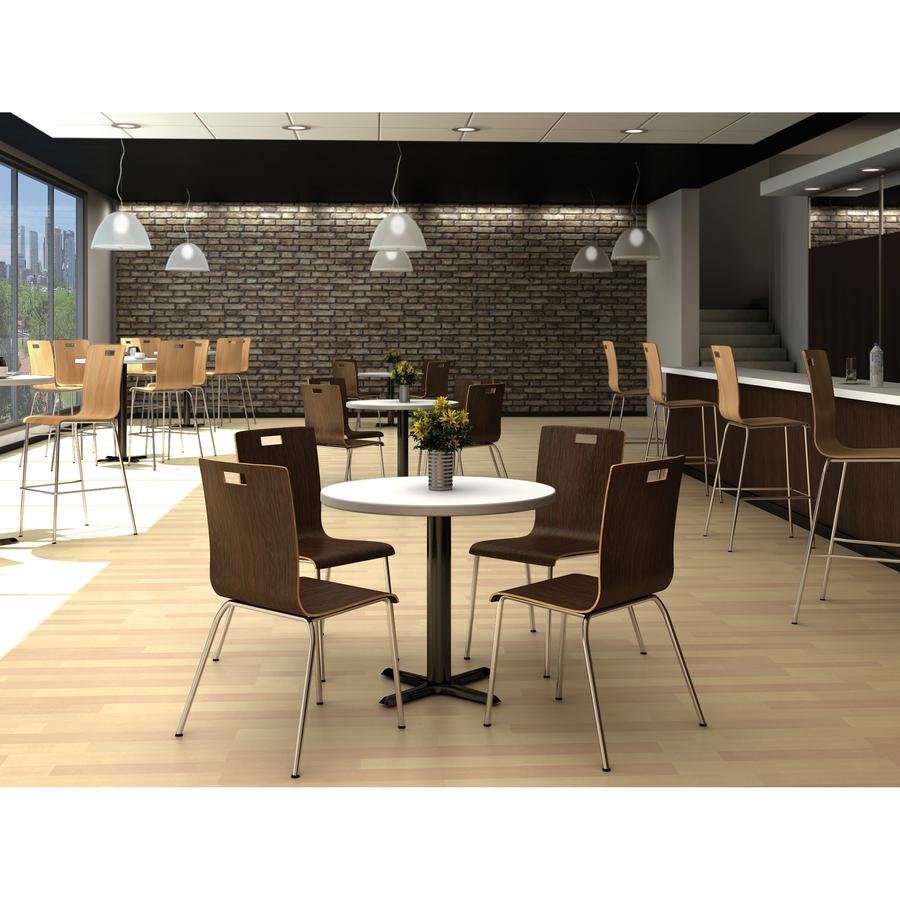 Lorell Bentwood Cafe Chairs - Steel Frame Material - Natural - Plywood, Bentwood - 2 / Carton. Picture 2