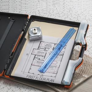 Officemate Carry-All Clipboard Storage Box - Storage for Tablet, Notebook - 8 1/2" , 8 1/2" x 11" , 14" - Black, Orange - 1 Each. Picture 4