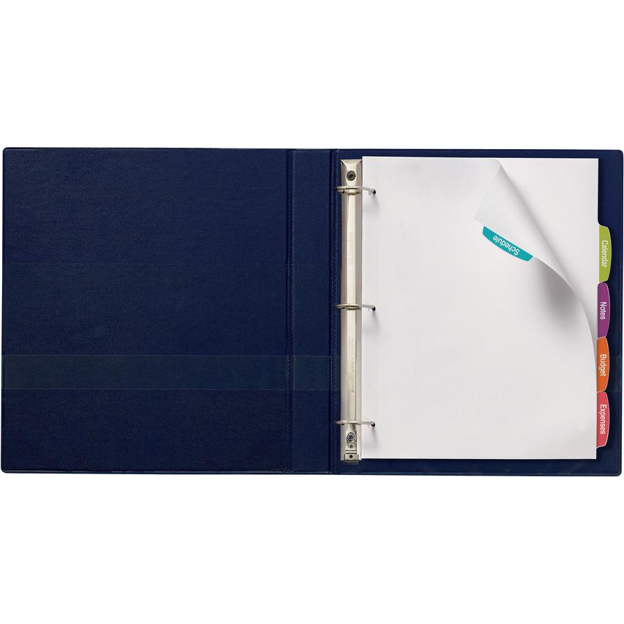 Avery&reg; Big Tab Printable White Label Dividers - 100 x Divider(s) - 5 - 5 Tab(s)/Set - 8.5" Divider Width x 11" Divider Length - 3 Hole Punched - White Paper Divider - White Paper Tab(s) - Recycled. Picture 3
