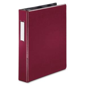 Business Source 1.5" D-Ring Binder - 1 1/2" Binder Capacity - 375 Sheet Capacity - Slant D-Ring Fastener(s) - Internal Pocket(s) - Burgundy - Lay Flat, Label Holder - 1 Each. Picture 8