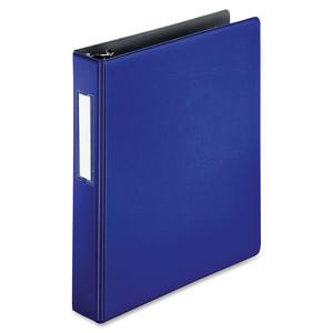 Business Source 1.5" D-Ring Binder - 1 1/2" Binder Capacity - 375 Sheet Capacity - Slant D-Ring Fastener(s) - Internal Pocket(s) - Blue - Lay Flat, Label Holder - 1 Each. Picture 2