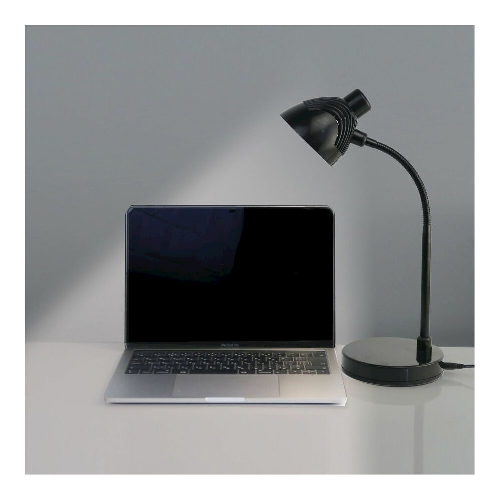 Lorell LED Desk Lamp - LED - 220 lm Lumens - Black - Desk Mountable - for Desk, Table. Picture 5