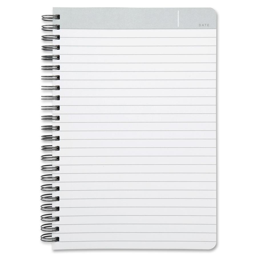TOPS Idea Collective Professional Notebook - Twin Wirebound - College Ruled - 5" x 8" - Gray Cover - Soft Cover, Perforated - 1 Each. Picture 5