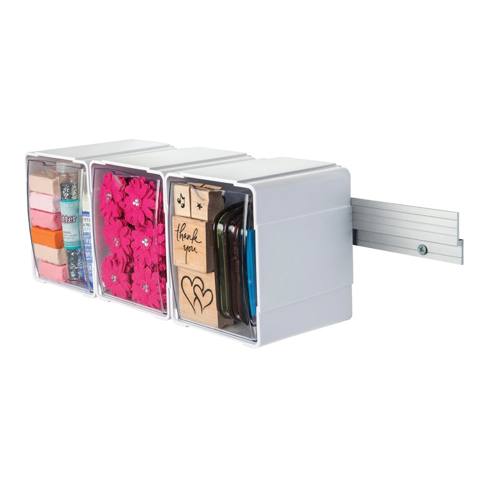 Deflecto Mounting Bar for Storage Box, Organizer Canister - Aluminum - 40 lb Load Capacity - 1 Each. Picture 4