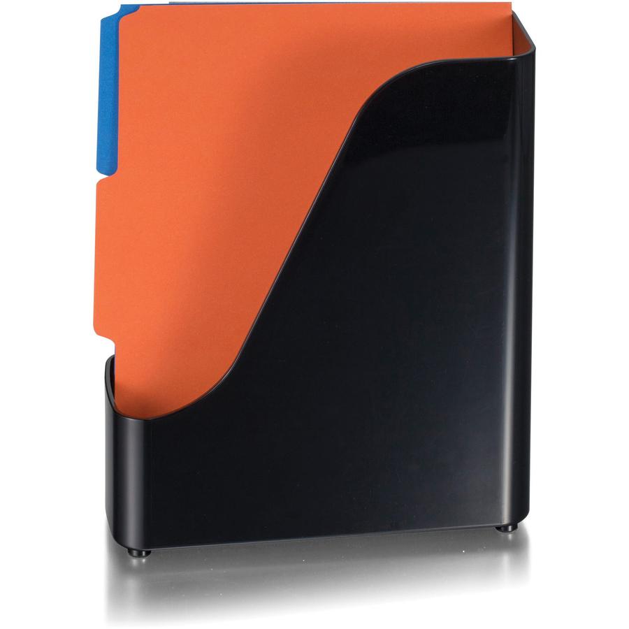 Officemate 2200 Series Executive Plastic Magazine File, Black - Black - Plastic - 1 Each. Picture 4