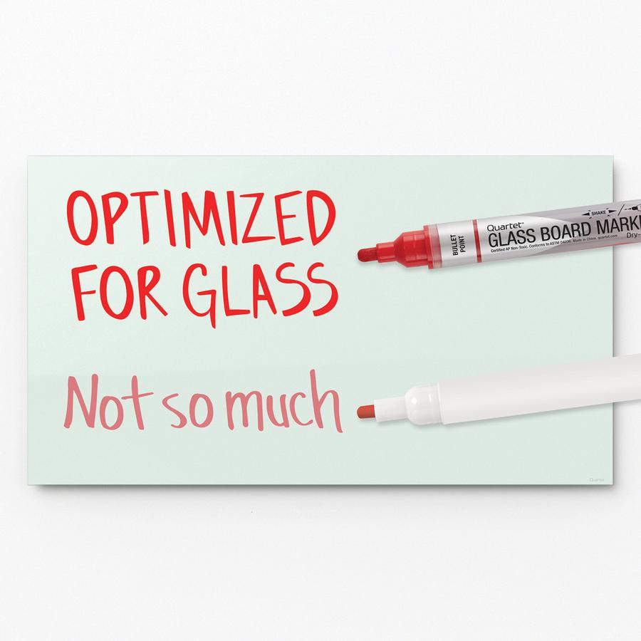 Quartet Premium Dry-Erase Markers for Glass Boards - Bullet Marker Point Style - Black, Blue, Red, Green - 4 / Pack. Picture 4