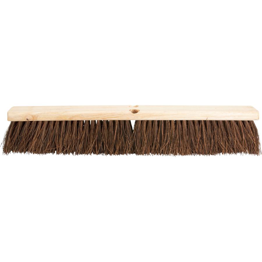 Genuine Joe 24" Push Broomhead - Brown - Lacquered Wood - 24" Length - 1 Each. Picture 2
