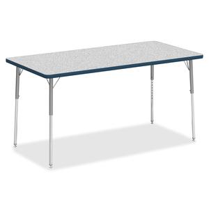 Lorell Classroom Activity Tabletop - Gray Nebula, High Pressure Laminate (HPL) Rectangle Top - 60" Table Top Width x 30" Table Top Depth x 1.13" Table Top Thickness - Classroom - 1 Each. Picture 3